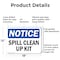 Signmission Spill Clean Up Kit, 18 in W x Rectangle, Aluminum OS-2PACK-NS-A-1218-L-16608 - alternate 4